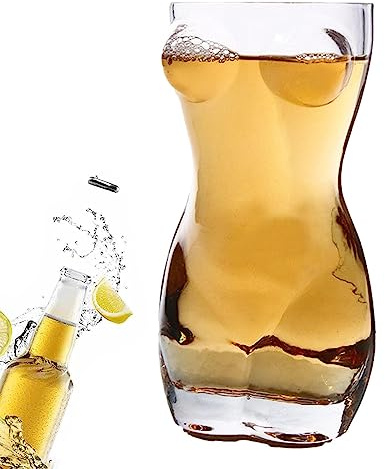 Zankie Unique Pint Glass Cup – Body Shaped Sexy Beer Glass| Body Shot Glasses Set– for Home Parties, Clubs, Events