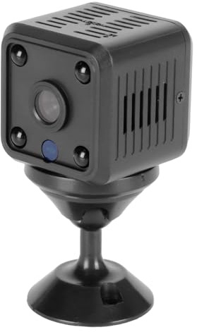 Mini Caméra IP Compacte, Caméra Intérieure Extérieure WiFi sans Fil HD 1080P, Angle de de 155° avec Détection de Nuit et de Mouvement pour la sécurité à Domicile