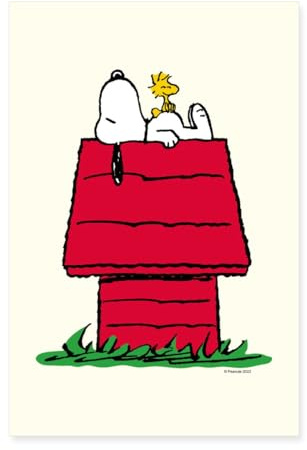 Spreadshirt Peanuts Snoopy Woodstock Und Die Hundehütte Poster 60x90 cm