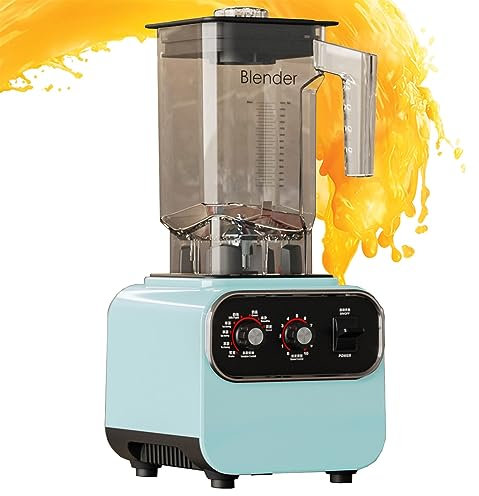 Licuadora Power Elite For Batidos Y Licuados Con Miniprocesador De Alimentos Picador De Verduras De 10 Velocidades, Jarra De Vidrio De 2 L, 8 Funciones For Puré, Triturador De Hielo (Color : Blue, S