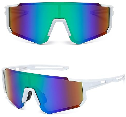 MUSELK Lunette de Soleil Sport Polarisée, Lunettes de Cyclisme Homme Femme Cyclisme Lunette Protection UV400 Lunette de Soleil pour Course à Pied Cyclisme Pêche Conduite Golf Ski