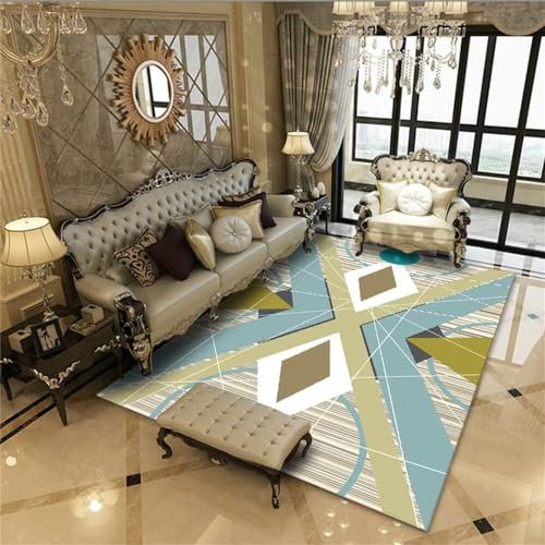RUGMRZ Mobel Fur Wohnzimmer Flickenteppich Waschbar grau-Blaue Wohnaccessoires für das Wohnzimmer können viele Jahre verwendet Werden und sind verschleißfest Wohnzimmermöbel 60X120CM