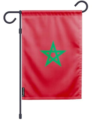 Drapeau de Jardin Maroc en Polyester 32 x 47.5cm