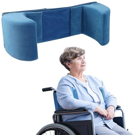 WHOMEC Supporto laterale per sedia a rotelle,Cuscino di supporto laterale con pannelli laterali regolabili per sedie a rotelle,Cuscino a cuneo in schiuma laterale per gli anziani.