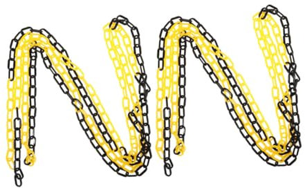 Anneome 2stücke Sicherungskette Aus Kunststoff Lang Für Parkplatz-absperrungen Sicherheitskette Dekorative Sicherheitskette Geeignet Für Verkehrsanlagen Und Leitkegel