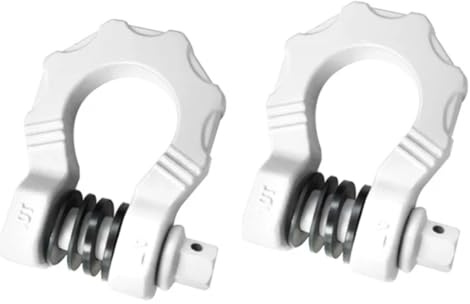 Grilletes de competición 10 toneladas Reforzados 22.000Lb para 4x4 Offroad Winch etc (Blanco)