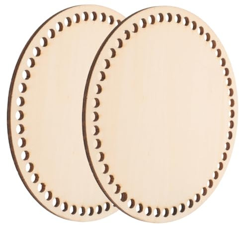 BELLIFFY 2stücke Holzboden Für Häkeltaschen Korbboden DIY Taschenbasis Zum Häkeln Verarbeitet Bruchfest Und Praktisch Ersatzwerkzeug Für Diverse Taschen