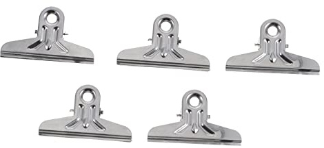 HOODANCOS 20 Stück Edelstahl Zeichenbrettklammern 7,5cm Widerstandsfähige Binderclips mit Aufhängeöse für Künstler Büro und Schule