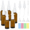 6 Piezas Botella vacía de aerosol nasal, 30ml y 20ml Bote Spray Pulverizador de Vidrio,atomizadores rellenables,con,boquillas,etiquetas en blanco,embudo,pajita,para perfume,solución salina
