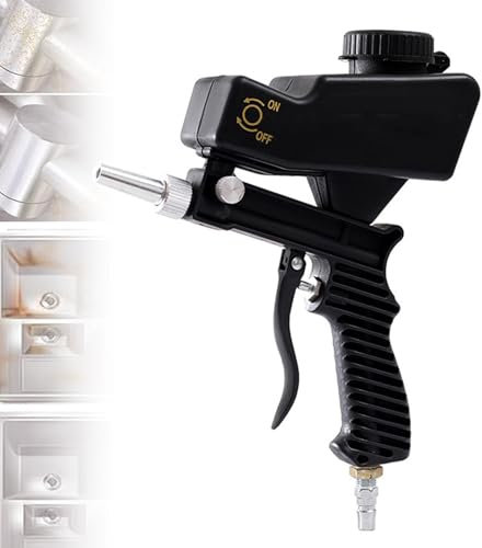 Wasd3Pods Sabbiatrice Antiruggine, Dispositivo di Sabbiatura della Ruggine, Strumento di Rimozione della Vernice, Sabbiatrice Portatile, Fino a 150 Psi Che Esplodono I Media,Black