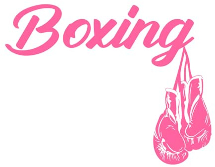 Wall Vinyl Sticker Decor Fighting Man Sports Boxer Fight Boxing Glove 68x87.2cm Easy Installation XL-Pink
