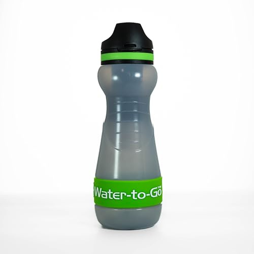 WATER-TO-GO Gourde 0,55 l avec filtre – Boire de l'eau directement depuis la rivière, le lac ou la conduite, ultra légère et sans BPA, capacité de filtration de 200 l, parfaite pour les voyages, le