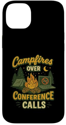 Camping Campfires Over Conference Calls Life Outdoor Nature Case for iPhone 14 Plus