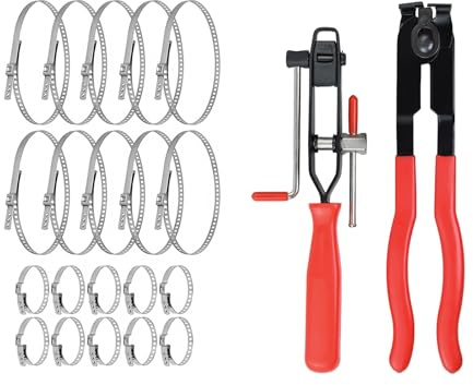 Thsakzo 22PCS Ear Type CV Boot Clamp Pliers Crimp Trim Tool for Car ATV UTV