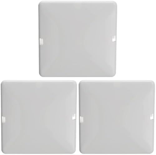 Schneider Electric Elso Blindabdeckung rastbar, 1-Fach, Renovierung, reinweiss, Artikelnummer 503014, 3 Stück