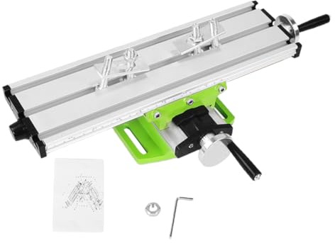 HAMPPLIES Miniature Bench Drill Stand with Slide Table for Milling Machine Compact Bench Drill Rack Handy Clamp with Scale for Accurate Home Workshop Drilling and Repair Tasks