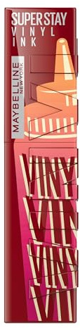 Maybelline New York Super Stay Vinyl Ink Sauce Edition, Flüssiger Lippenstift für 16H Halt & Vinyl-Glanz, Wischfeste Farbe ohne Abfärben, Nr. 210 Pomodoro, 1 Stk.