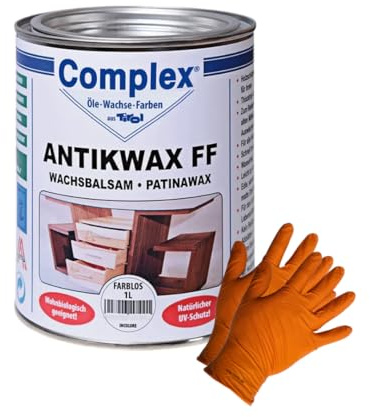 Complex Wachsbalsam Antikwax/Patinawax 1L – Möbelwachs Farblos, Premium Holzschutz-Wachs für antike Möbel, Holzpflege, Holzrestauration, Möbelpflege, seidenmatt, wasserfest, ökologisch, Innenbereich