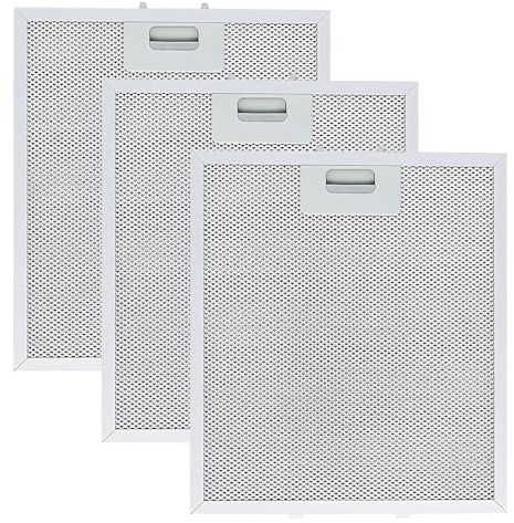 Cooker Hood Filter Replacement Kitchen Extractor Fan Filters Pack of 2 Grease & Odour Cooker Hood Filter Replacement Compatible with Most Range Hoods (267 X 305 mm)