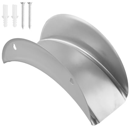 Soporte de pared para manguera de jardín para almacenamiento al aire libre – Resistente para carretes colgador se adapta a mangueras de hasta 50 pies, 1 paquete