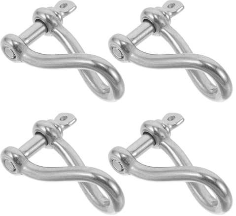 FRCOLOR 4 Pezzi Grillo Ritorto in Acciaio Inossidabile 5mm per Yacht e Barca capacità di Carico Potenziata e Soluzione Versatile per Attrezzature da Navigazione e Mare