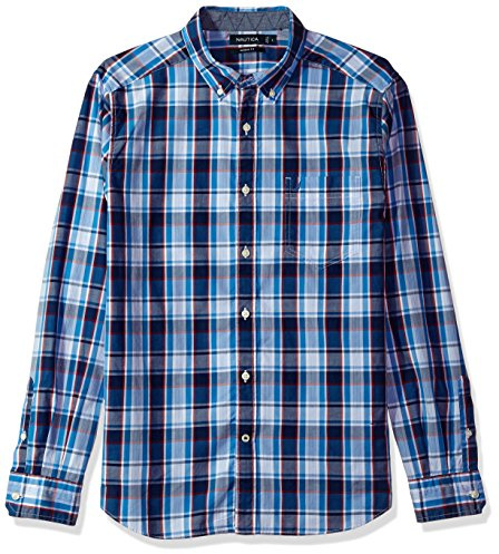 Nautica män långärmad stor pläd tröja button down skjorta