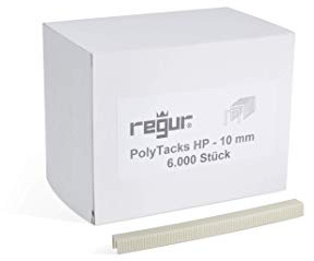 REGUR PolyTacks HP Kunststoff-Heftklammern, 6.000 Stück in der Länge 10mm für Holzetikettierung, Baumstamm-Etikettierung, Forstwirtschaft u.v.m.