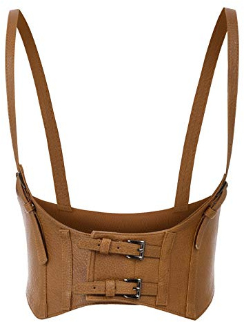KANCY KOLE Steampunk Sexy Underbust Cincher Belt Corset(XL,Brown)
