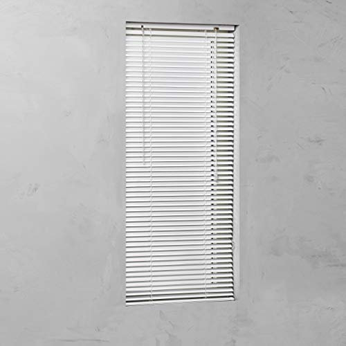 Alu Jalousie Weiss - Breite 40 bis 220 cm - Höhe 130/175 / 250 cm - Tür Fenster Rollo Jalousette Aluminium Fensterjalousie Lamellen Metall (60 x 250 cm)