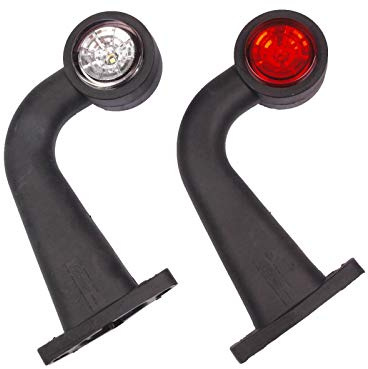 2 luci di posizione a LED, 12-30 V, angolate lunghe.