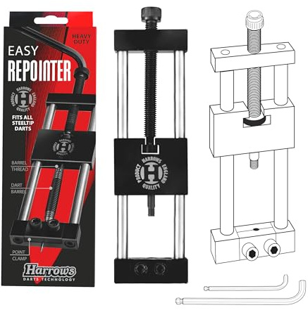 Harrows Darts Repointing Tool | Werkzeug zum Entfernen von Dartspitzen | Dartzubehör für Dartspitzen, Dartflights, Dartschäfte, Dartschäfte I Professionelles Dartzubehör