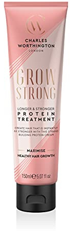 Charles Worthington Grow Strong Longer & Stronger Protein Treatment, Hair Growth Serum for Fine Hair, Hair Repair Products for Women and Men, Salon Hair Repair, 150 ml