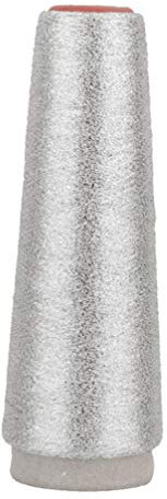 YARNOW Beilaufgarn Stricken Overlockgarn Näh Silber Stick Polyester Basteln Metallic Thread für Stickereien Nähmaschine Kreuzstich Hanhnähen 3500 Meter 150D Schimmernd Silber
