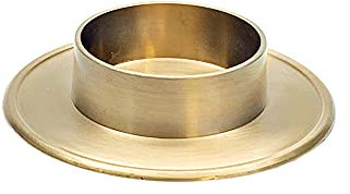 FRITZ COX Kerzenständer Gold aus Messing 'Memento' für 6 cm Kerzen | edeles Design | Kerzenteller Gold für Ihre Tischdeko | ideal für eine Hochzeitskerze oder Tischkerze