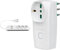 Vimar 00447.CC.B Multipresa smart Wifi, compatibile con Alexa e Google home, 3 uscite Schuko, 4 USB A, spina 16A, controllo vocale o remoto con App View & 00335.B Presa smart WiFi, adattatore multiplo