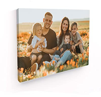 Panorama Imprimez Votre Propre Portrait Photo Personnalisez sur Toile - 40x30 cm - Cadre en Tela et Bois