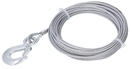 Corda in Acciaio Inossidabile per Verricello 4mmx12m, Cavo 2000LBS Sostituzione