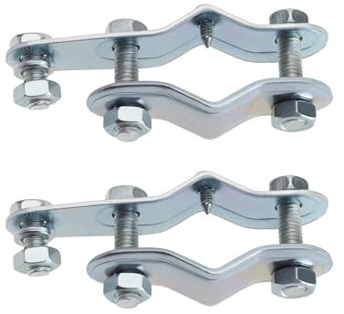 The Lord of the Tools 2 Stück Fahrrad-Dynamo-Halterung, Metall, für 11 mm - 25 mm Fahrrad-Vorderradgabeln, silberfarbene feste Gabeln