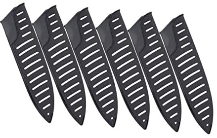 Messerschutzhüllen Schwarz aus Kunststoff 6 Stück, für Küchenmesser