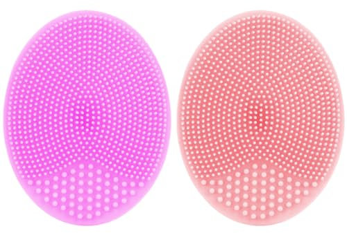 QEQSHQO 2pcs Brosse de nettoyage du visage en silicone souple exfoliant pour le visage pour masser les pores enlever les points noirs