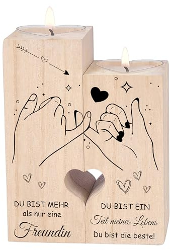 Beste Freundin Geschenke, Geschenk für Sie,Valentinstag Deko Kerzenständer, Geschenke für Freundin, Geburtstagsgeschenk für Freundin,Frauen, Weihnachten，Jahrestag, Hochzeit，Freundschaft