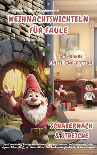 Wichtelbriefe vom Weihnachtswichtel Weihnachtswichteln für Faule: Schabernack & Streiche (7-9 Jahre) Einzelkind-Edition: Fertige Wichtelbriefe und Aufbauanleitungen (keine eigenen Ideen nötig)