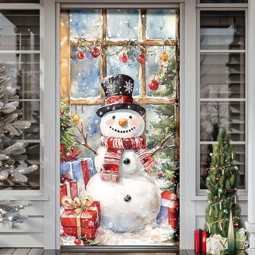 Türbezug Weihnachten,Christmas Door Cover,Türverkleidung Weihnachten,Weihnachtstür Abdeckung,Tür Abdeckung Weihnachten Türbanner,Türabdeckung Weihnachten,Türvorhang Weihnachten (#08, 200*90)