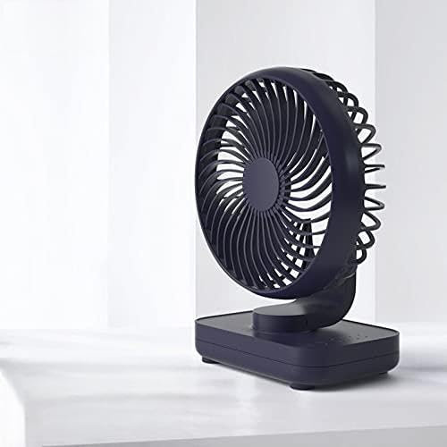 Dreamhigh® 4000mAh USB Ventilator Ultra Leise, Tischventilator, Klein Tragbarer 4 Geschwindigkeiten Ventilatoren, Leise Mini Aufladbarem Basis Lüfter für Zuhause Büro Bibliothek Campen