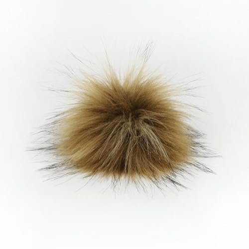 ROCILA 1 Stück 15 cm Kunstfuchspelz, Flauschiger Pompom-Ball, Farbenmix für Hüte, Charms, Accessoires, Knopf, Kindermützen, abnehmbare Strickmütze für Frauen