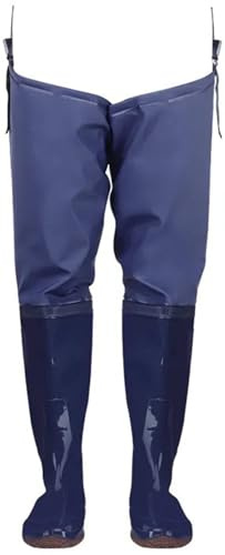 Wathose Neopren Herren,Watthosen Wasserdicht Mit Stiefel,Watstiefel Anglerhose Größe Gr 36-45 Lange Watthosen Gummistiefel Fishing Boots Angel, Fischerhose,Teichhose Hochwasserhose