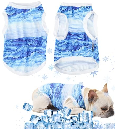 DAVBNM Dog Cooling Vest, Breathable Pet Cool Vest Lightweight Comfortable Pet Cooling Coat Summer Cooler Harness for Medium Large Dogs Walking Outdoor