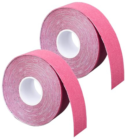 Ansiktstejp lyft ansikte, 2 stycken veckade plåster tejp, rynkor plåster ansikte för kvinna ansiktslyftning, ansiktstejp mot rynkor - Gör huden stram och slät (rosa)