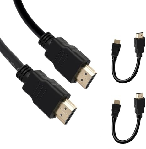 Pevlkawr 2 Pièces 30 cm Câble HDMI Court - Compatible 4K HDMI vers HDMI Câble Ultra HD Ethernet Haute Vitesse Macbook pour TV, PC, PS5