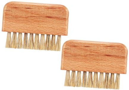 Veemoon 2pcs Wooden Nail Brush Nail Cleaner Tool Finger Cleaning Brush for Home Use Foot for Shower